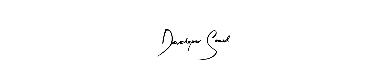 Design your own signature with our free online signature maker. With this signature software, you can create a handwritten (Arty Signature) signature for name Developer Sazid. Developer Sazid signature style 8 images and pictures png