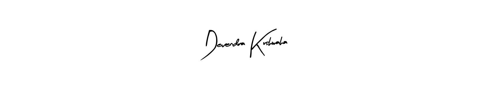 Similarly Arty Signature is the best handwritten signature design. Signature creator online .You can use it as an online autograph creator for name Devendra Kushwaha. Devendra Kushwaha signature style 8 images and pictures png