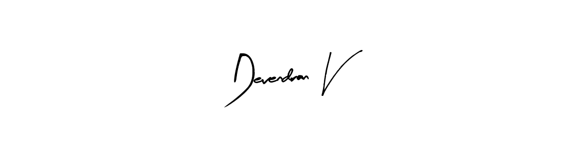 Create a beautiful signature design for name Devendran V. With this signature (Arty Signature) fonts, you can make a handwritten signature for free. Devendran V signature style 8 images and pictures png
