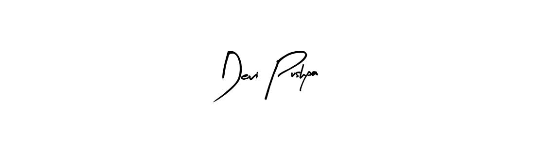 Make a beautiful signature design for name Devi Pushpa. With this signature (Arty Signature) style, you can create a handwritten signature for free. Devi Pushpa signature style 8 images and pictures png