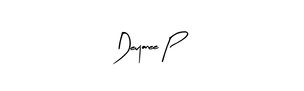 Devjanee P stylish signature style. Best Handwritten Sign (Arty Signature) for my name. Handwritten Signature Collection Ideas for my name Devjanee P. Devjanee P signature style 8 images and pictures png