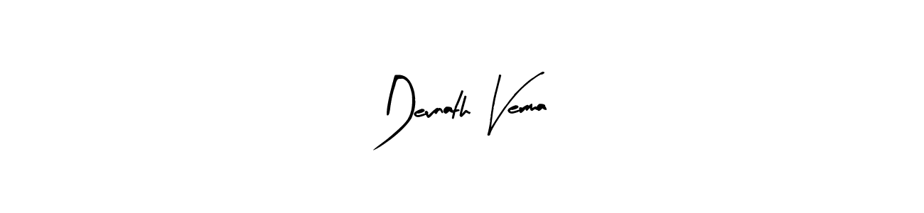 Similarly Arty Signature is the best handwritten signature design. Signature creator online .You can use it as an online autograph creator for name Devnath Verma. Devnath Verma signature style 8 images and pictures png