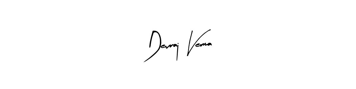 How to make Devraj Verma name signature. Use Arty Signature style for creating short signs online. This is the latest handwritten sign. Devraj Verma signature style 8 images and pictures png
