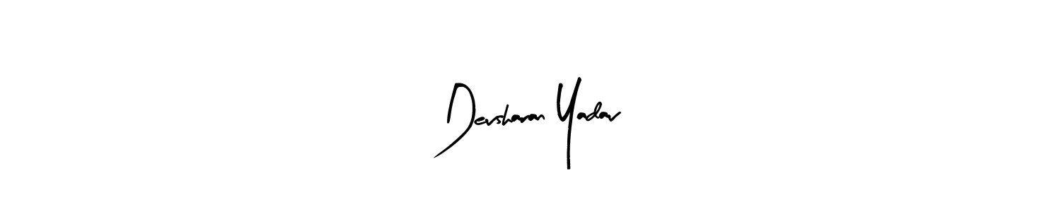 How to make Devsharan Yadav name signature. Use Arty Signature style for creating short signs online. This is the latest handwritten sign. Devsharan Yadav signature style 8 images and pictures png