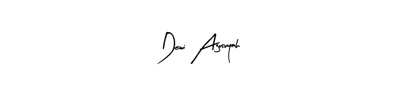 How to make Dewi Agusryah name signature. Use Arty Signature style for creating short signs online. This is the latest handwritten sign. Dewi Agusryah signature style 8 images and pictures png