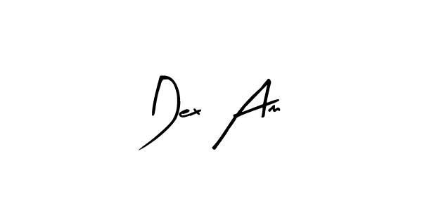 Use a signature maker to create a handwritten signature online. With this signature software, you can design (Arty Signature) your own signature for name Dex Am. Dex Am signature style 8 images and pictures png