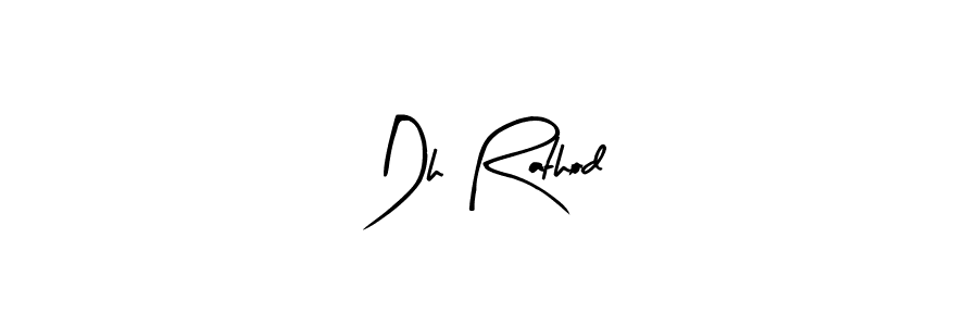 Make a beautiful signature design for name Dh Rathod. With this signature (Arty Signature) style, you can create a handwritten signature for free. Dh Rathod signature style 8 images and pictures png