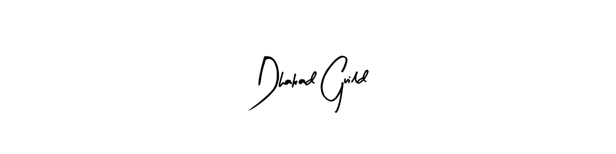 The best way (Arty Signature) to make a short signature is to pick only two or three words in your name. The name Dhakad Guild include a total of six letters. For converting this name. Dhakad Guild signature style 8 images and pictures png