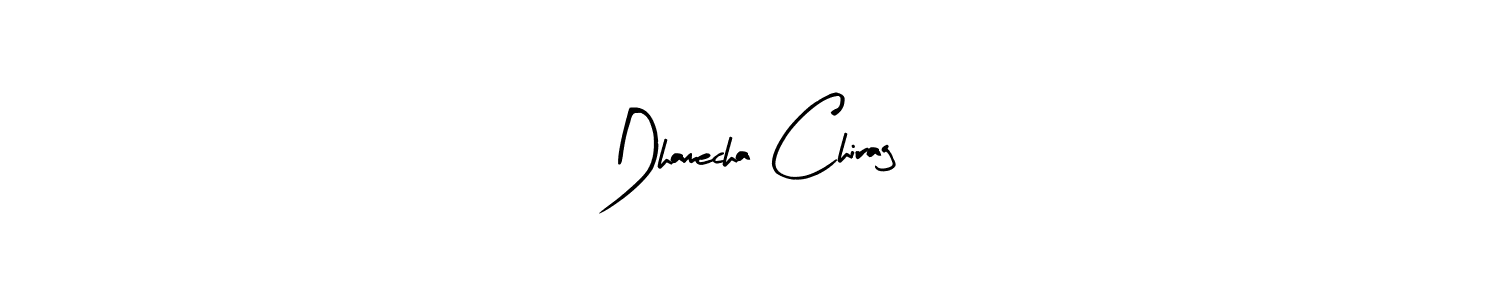 The best way (Arty Signature) to make a short signature is to pick only two or three words in your name. The name Dhamecha Chirag include a total of six letters. For converting this name. Dhamecha Chirag signature style 8 images and pictures png