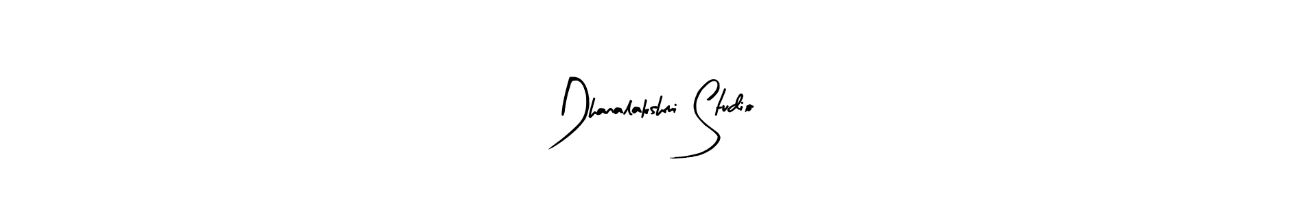 Arty Signature is a professional signature style that is perfect for those who want to add a touch of class to their signature. It is also a great choice for those who want to make their signature more unique. Get Dhanalakshmi Studio name to fancy signature for free. Dhanalakshmi Studio signature style 8 images and pictures png
