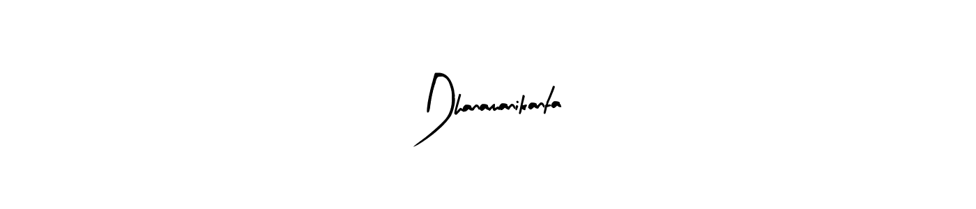 Arty Signature is a professional signature style that is perfect for those who want to add a touch of class to their signature. It is also a great choice for those who want to make their signature more unique. Get Dhanamanikanta name to fancy signature for free. Dhanamanikanta signature style 8 images and pictures png