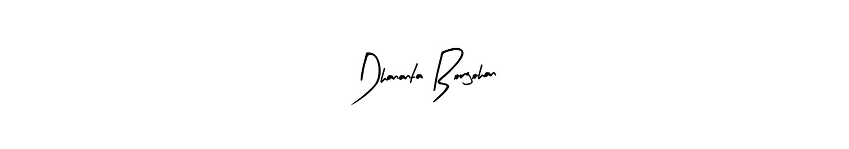 The best way (Arty Signature) to make a short signature is to pick only two or three words in your name. The name Dhananta Borgohan include a total of six letters. For converting this name. Dhananta Borgohan signature style 8 images and pictures png