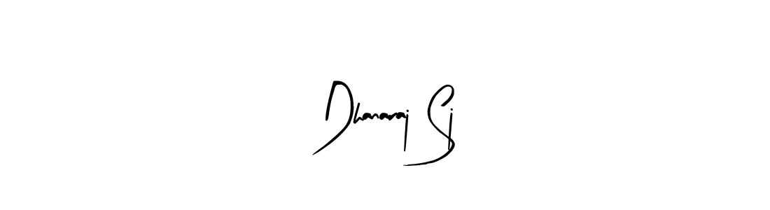 Arty Signature is a professional signature style that is perfect for those who want to add a touch of class to their signature. It is also a great choice for those who want to make their signature more unique. Get Dhanaraj Sj name to fancy signature for free. Dhanaraj Sj signature style 8 images and pictures png