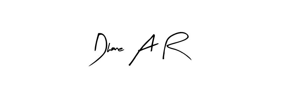 if you are searching for the best signature style for your name Dhane A R. so please give up your signature search. here we have designed multiple signature styles  using Arty Signature. Dhane A R signature style 8 images and pictures png
