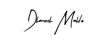 Achieve flawless digital penmanship with Dhanesh Mahto name in Arty Signature font. The perfect tool for creating online signatures. Dhanesh Mahto signature style 8 images and pictures png