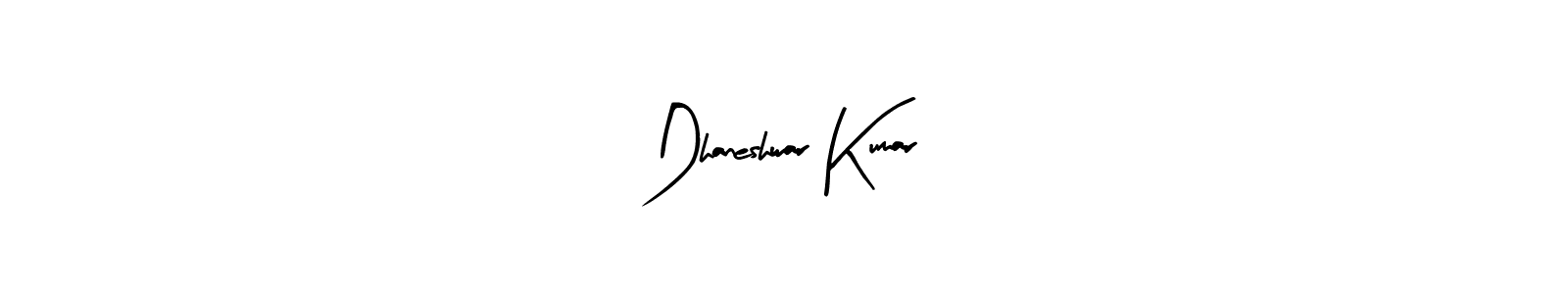 Create a beautiful signature design for name Dhaneshwar Kumar. With this signature (Arty Signature) fonts, you can make a handwritten signature for free. Dhaneshwar Kumar signature style 8 images and pictures png