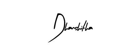 Arty Signature is a professional signature style that is perfect for those who want to add a touch of class to their signature. Get Dhanshitha name fancy signature for free. Dhanshitha signature style 8 images and pictures png