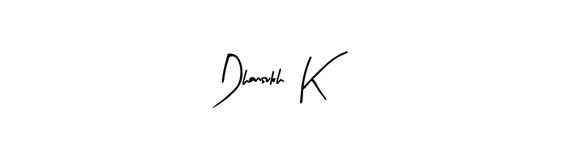 Make a beautiful signature design for name Dhansukh  K. Use this online signature maker to create a handwritten signature for free. Dhansukh  K signature style 8 images and pictures png