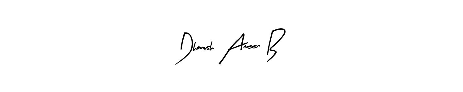 This is the best signature style for the Dhanush Ameen B name. Also you like these signature font (Arty Signature). Mix name signature. Dhanush Ameen B signature style 8 images and pictures png