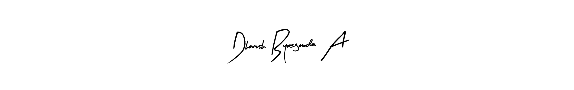 How to Draw Dhanush Byregowda A signature style? Arty Signature is a latest design signature styles for name Dhanush Byregowda A. Dhanush Byregowda A signature style 8 images and pictures png