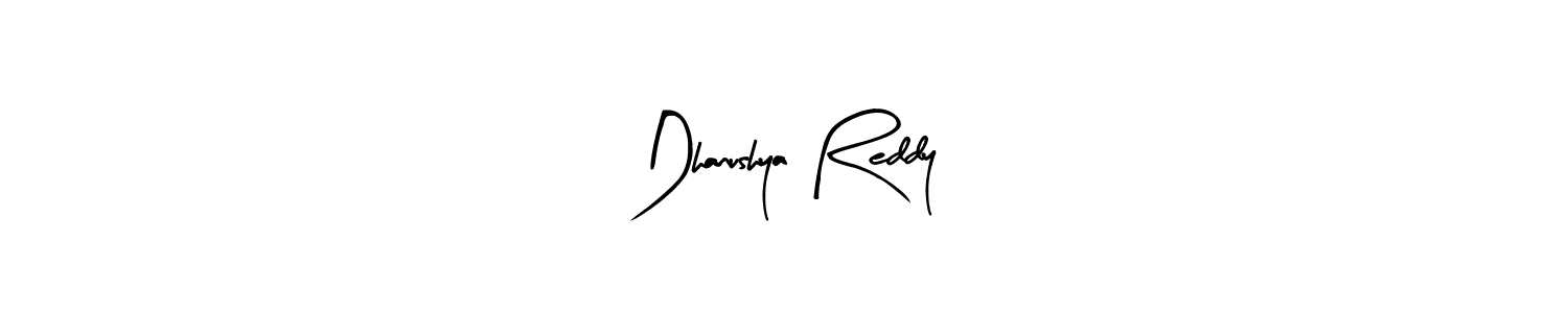 Make a beautiful signature design for name Dhanushya Reddy. With this signature (Arty Signature) style, you can create a handwritten signature for free. Dhanushya Reddy signature style 8 images and pictures png