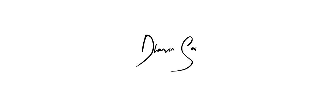 Use a signature maker to create a handwritten signature online. With this signature software, you can design (Arty Signature) your own signature for name Dhanvin Sai. Dhanvin Sai signature style 8 images and pictures png