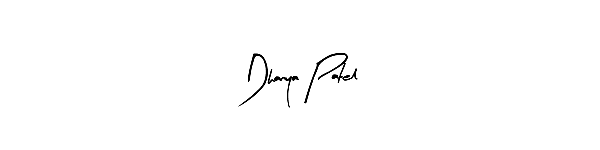 How to make Dhanya Patel signature? Arty Signature is a professional autograph style. Create handwritten signature for Dhanya Patel name. Dhanya Patel signature style 8 images and pictures png