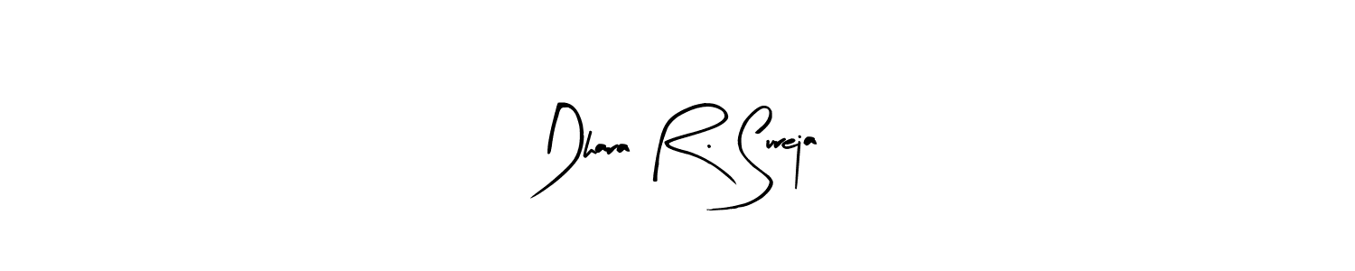 Make a beautiful signature design for name Dhara R. Sureja. With this signature (Arty Signature) style, you can create a handwritten signature for free. Dhara R. Sureja signature style 8 images and pictures png