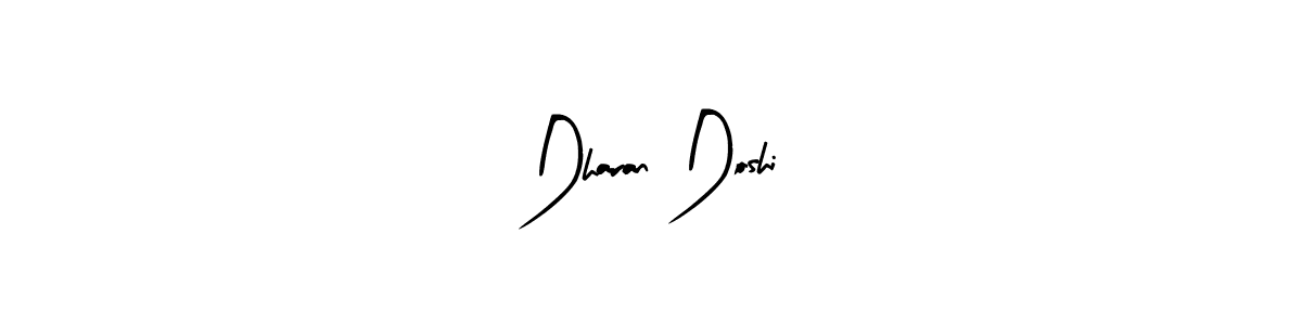 Arty Signature is a professional signature style that is perfect for those who want to add a touch of class to their signature. It is also a great choice for those who want to make their signature more unique. Get Dharan Doshi name to fancy signature for free. Dharan Doshi signature style 8 images and pictures png