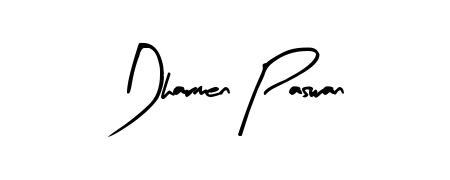 Transform the name Dharmen Paswan into a signature masterpiece using Arty Signature font. Ideal for photographers, artists, and creators looking for watermarks. Dharmen Paswan signature style 8 images and pictures png