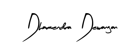 You should practise on your own different ways (Arty Signature) to write your name (Dharmendra Dewangan) in signature. Don't let someone else do it for you. Dharmendra Dewangan signature style 8 images and pictures png