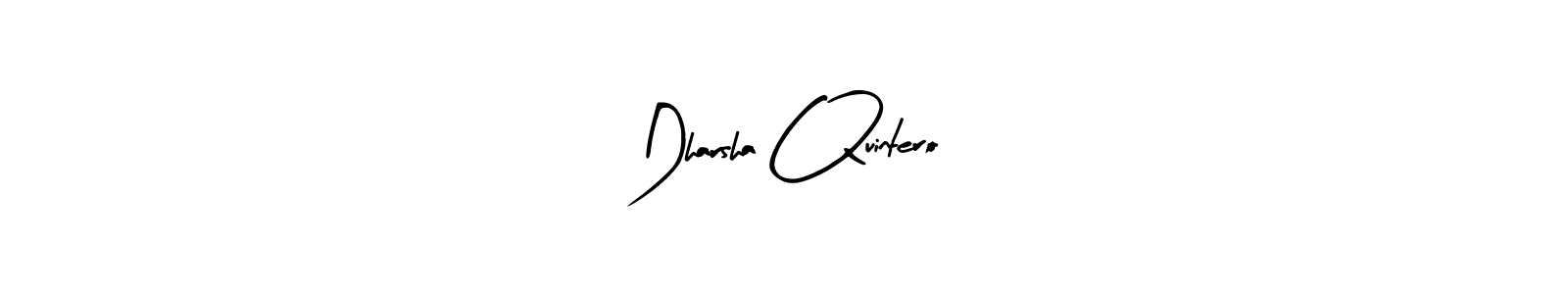This is the best signature style for the Dharsha Quintero name. Also you like these signature font (Arty Signature). Mix name signature. Dharsha Quintero signature style 8 images and pictures png