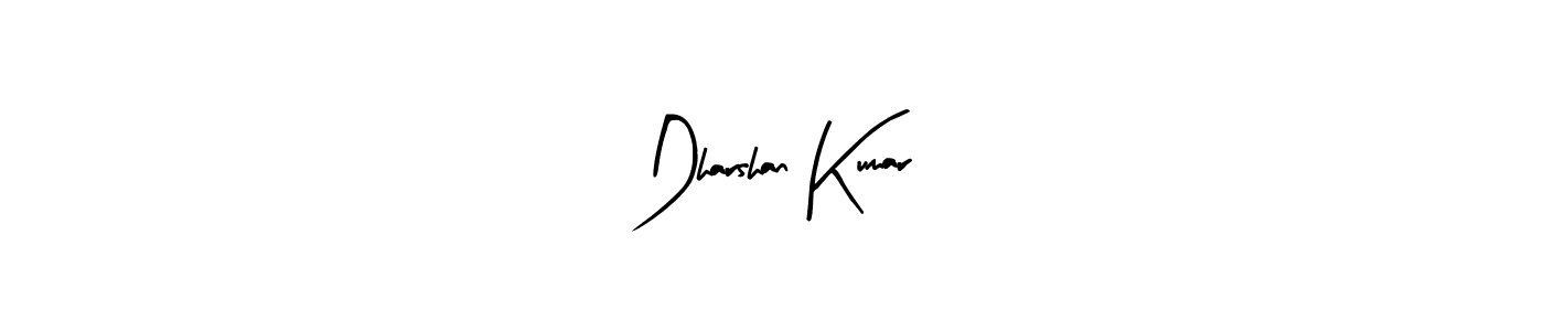 Create a beautiful signature design for name Dharshan Kumar. With this signature (Arty Signature) fonts, you can make a handwritten signature for free. Dharshan Kumar signature style 8 images and pictures png