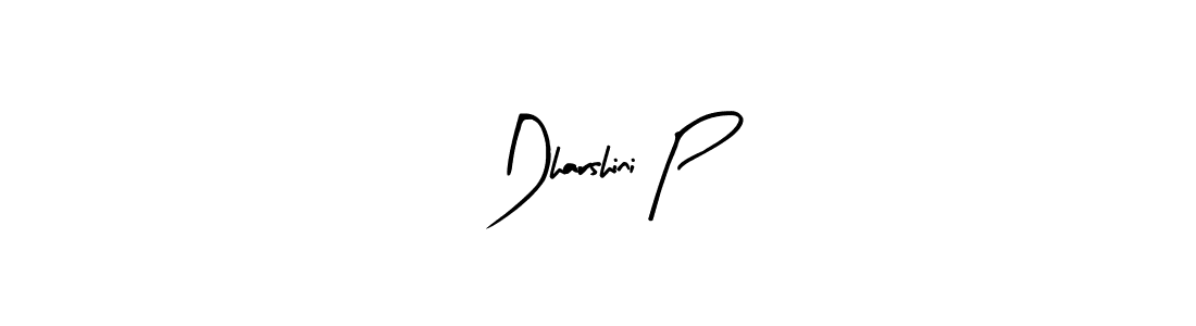 The best way (Arty Signature) to make a short signature is to pick only two or three words in your name. The name Dharshini P include a total of six letters. For converting this name. Dharshini P signature style 8 images and pictures png