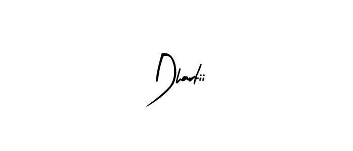 Design your own signature with our free online signature maker. With this signature software, you can create a handwritten (Arty Signature) signature for name Dhartii. Dhartii signature style 8 images and pictures png