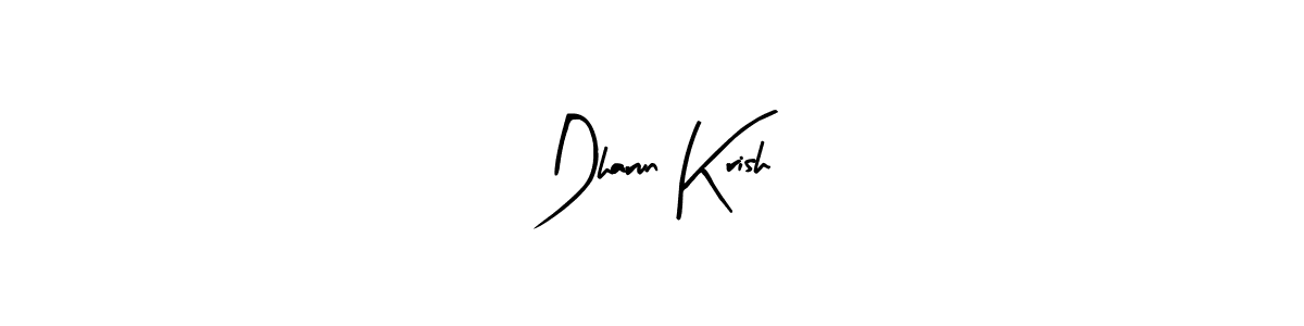Use a signature maker to create a handwritten signature online. With this signature software, you can design (Arty Signature) your own signature for name Dharun Krish. Dharun Krish signature style 8 images and pictures png