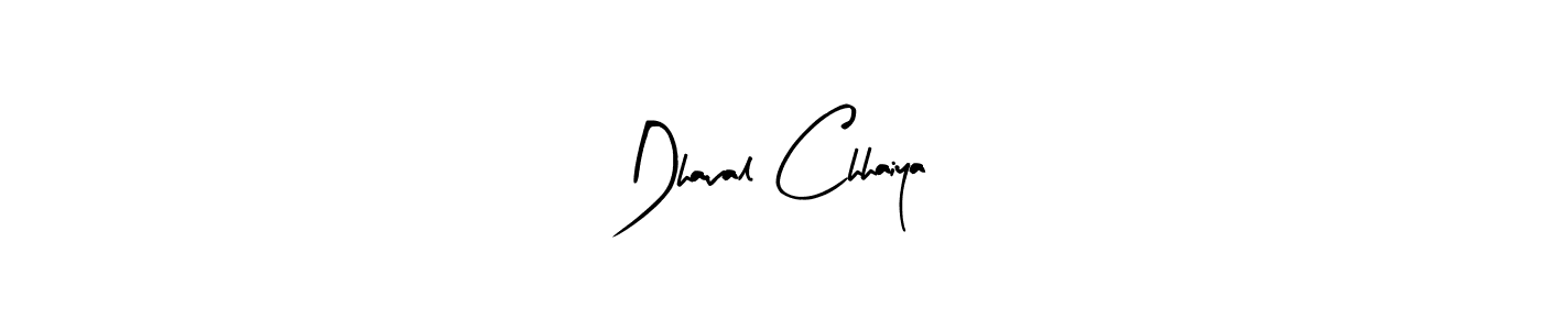 Use a signature maker to create a handwritten signature online. With this signature software, you can design (Arty Signature) your own signature for name Dhaval Chhaiya. Dhaval Chhaiya signature style 8 images and pictures png