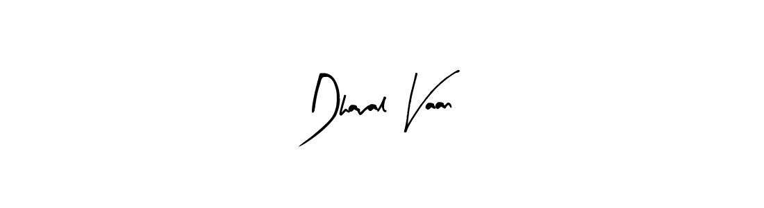 How to make Dhaval Vaan name signature. Use Arty Signature style for creating short signs online. This is the latest handwritten sign. Dhaval Vaan signature style 8 images and pictures png
