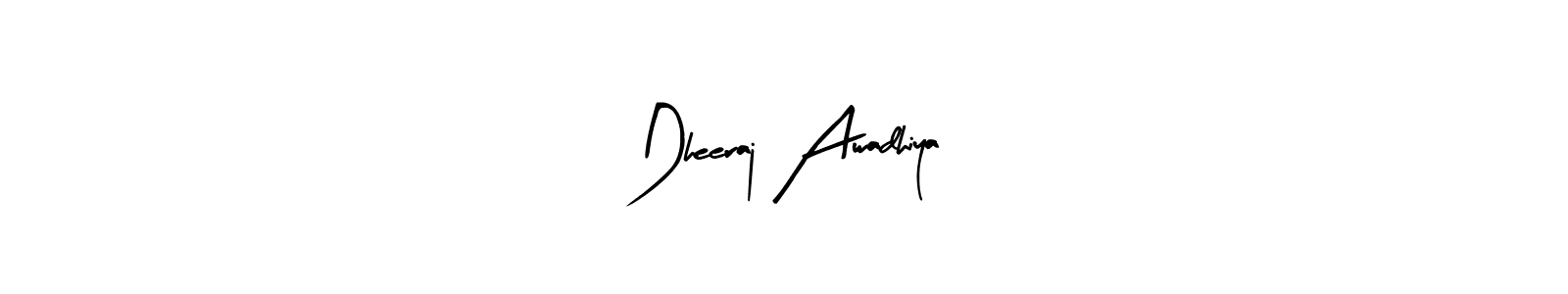 It looks lik you need a new signature style for name Dheeraj Awadhiya. Design unique handwritten (Arty Signature) signature with our free signature maker in just a few clicks. Dheeraj Awadhiya signature style 8 images and pictures png