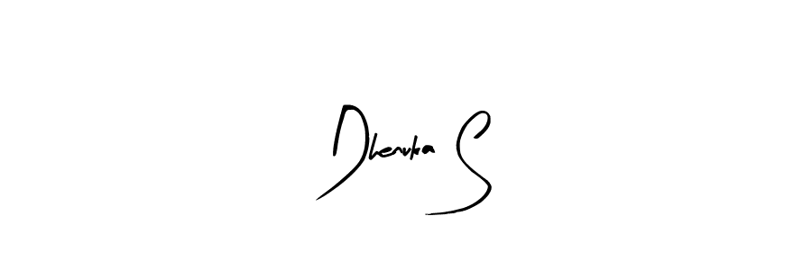 Dhenuka S stylish signature style. Best Handwritten Sign (Arty Signature) for my name. Handwritten Signature Collection Ideas for my name Dhenuka S. Dhenuka S signature style 8 images and pictures png