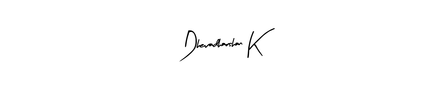 Design your own signature with our free online signature maker. With this signature software, you can create a handwritten (Arty Signature) signature for name Dhevadharshan K. Dhevadharshan K signature style 8 images and pictures png