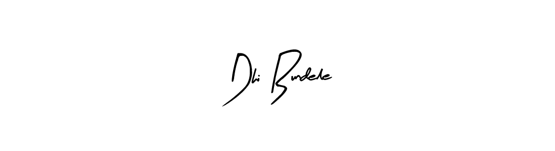 Similarly Arty Signature is the best handwritten signature design. Signature creator online .You can use it as an online autograph creator for name Dhi Bundele. Dhi Bundele signature style 8 images and pictures png