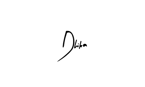 Similarly Arty Signature is the best handwritten signature design. Signature creator online .You can use it as an online autograph creator for name Dhika. Dhika signature style 8 images and pictures png