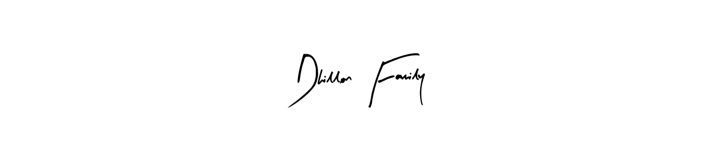Design your own signature with our free online signature maker. With this signature software, you can create a handwritten (Arty Signature) signature for name Dhillon Family. Dhillon Family signature style 8 images and pictures png
