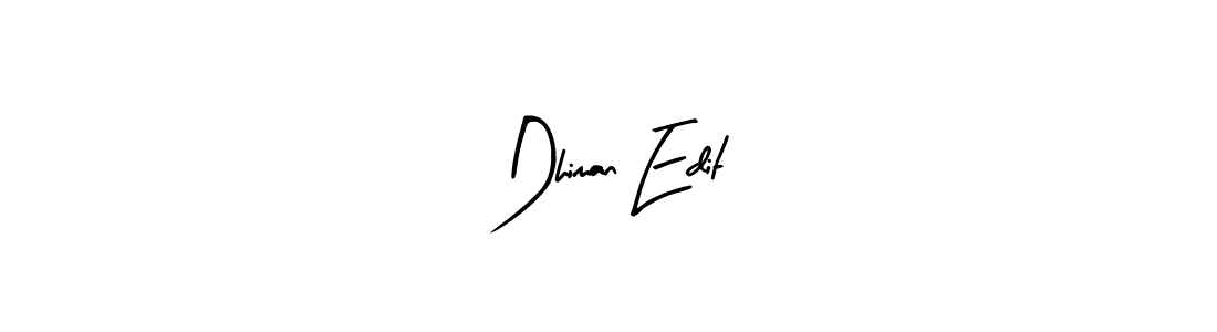 Design your own signature with our free online signature maker. With this signature software, you can create a handwritten (Arty Signature) signature for name Dhiman Edit. Dhiman Edit signature style 8 images and pictures png