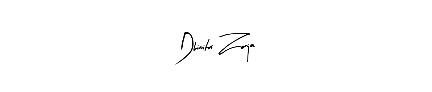 How to make Dhimitri Zonja name signature. Use Arty Signature style for creating short signs online. This is the latest handwritten sign. Dhimitri Zonja signature style 8 images and pictures png