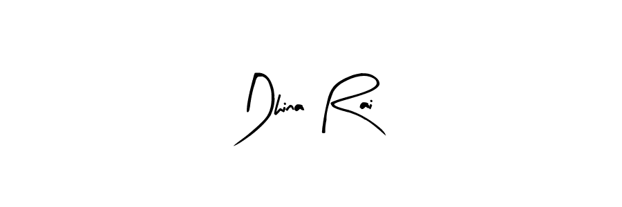 Create a beautiful signature design for name Dhina Rai. With this signature (Arty Signature) fonts, you can make a handwritten signature for free. Dhina Rai signature style 8 images and pictures png