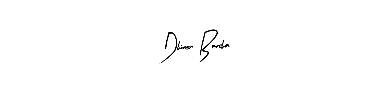 Dhiren Barsha stylish signature style. Best Handwritten Sign (Arty Signature) for my name. Handwritten Signature Collection Ideas for my name Dhiren Barsha. Dhiren Barsha signature style 8 images and pictures png