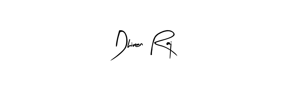 Arty Signature is a professional signature style that is perfect for those who want to add a touch of class to their signature. It is also a great choice for those who want to make their signature more unique. Get Dhiren Raj name to fancy signature for free. Dhiren Raj signature style 8 images and pictures png