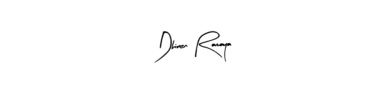 How to make Dhiren Ramaya signature? Arty Signature is a professional autograph style. Create handwritten signature for Dhiren Ramaya name. Dhiren Ramaya signature style 8 images and pictures png